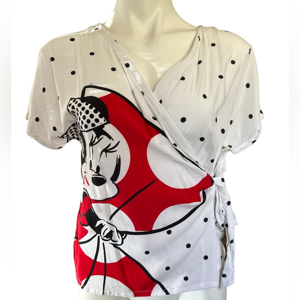 Minnie Mouse Disneyland Paris SideTie Top for Women Size XS - Picture 2 of 8